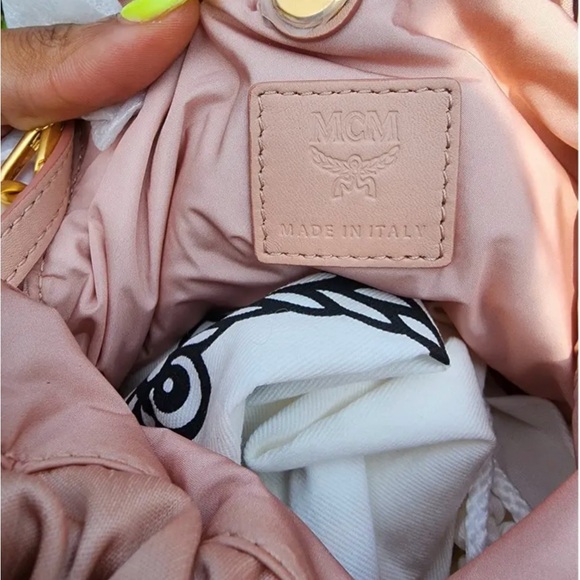 MCM Pink Crossbody Bag with Gold Details NWT - Picture 12 of 14